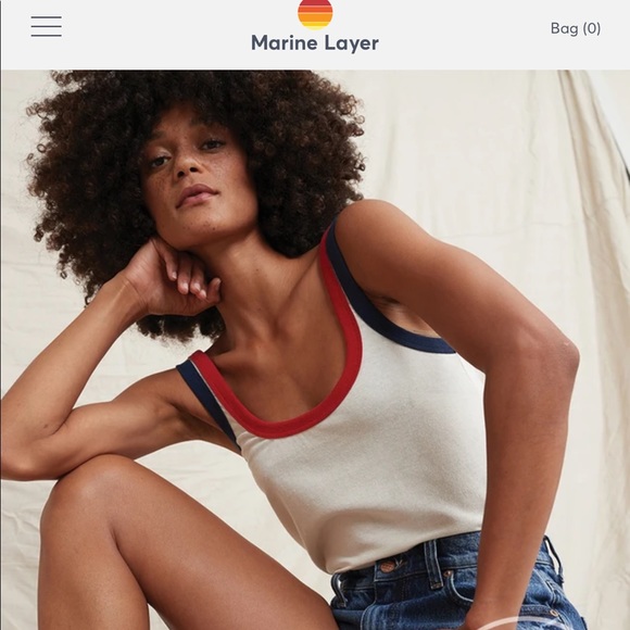 Marine Layer Women’s Re spun tank natural - Picture 3 of 6